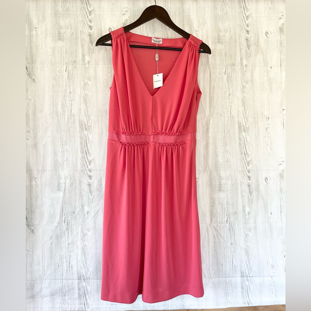 Philosophy di Alberta Ferretti sleeveless salmon pink dress women's 6